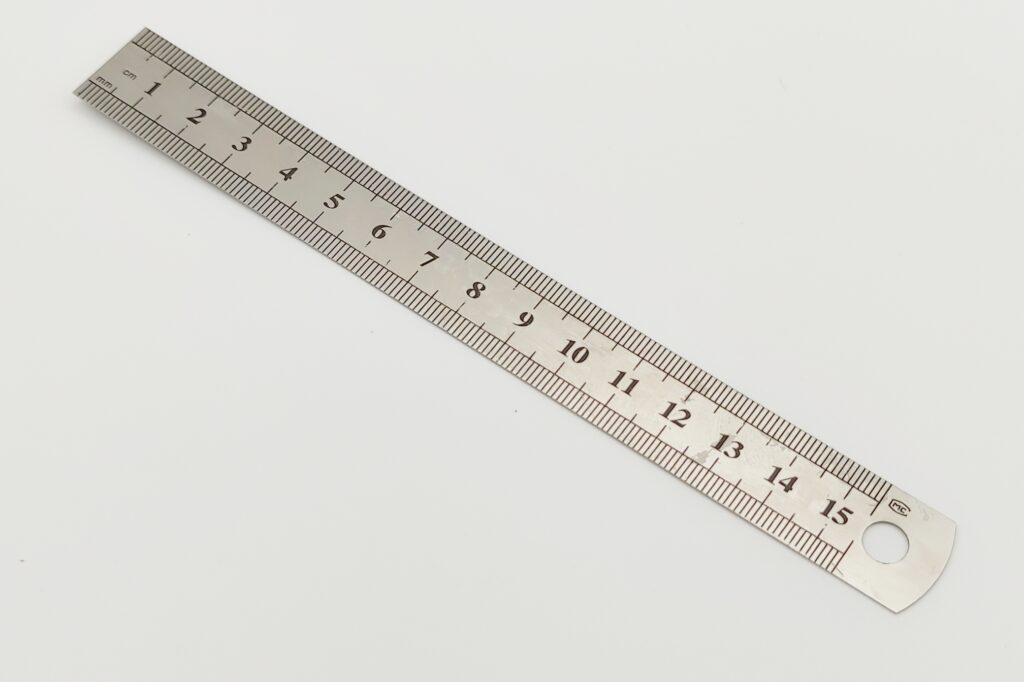 Réglet metalique