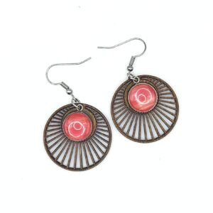 Boucles d'oreilles marqueterie de paille de seigle – Fait main France (Copie)