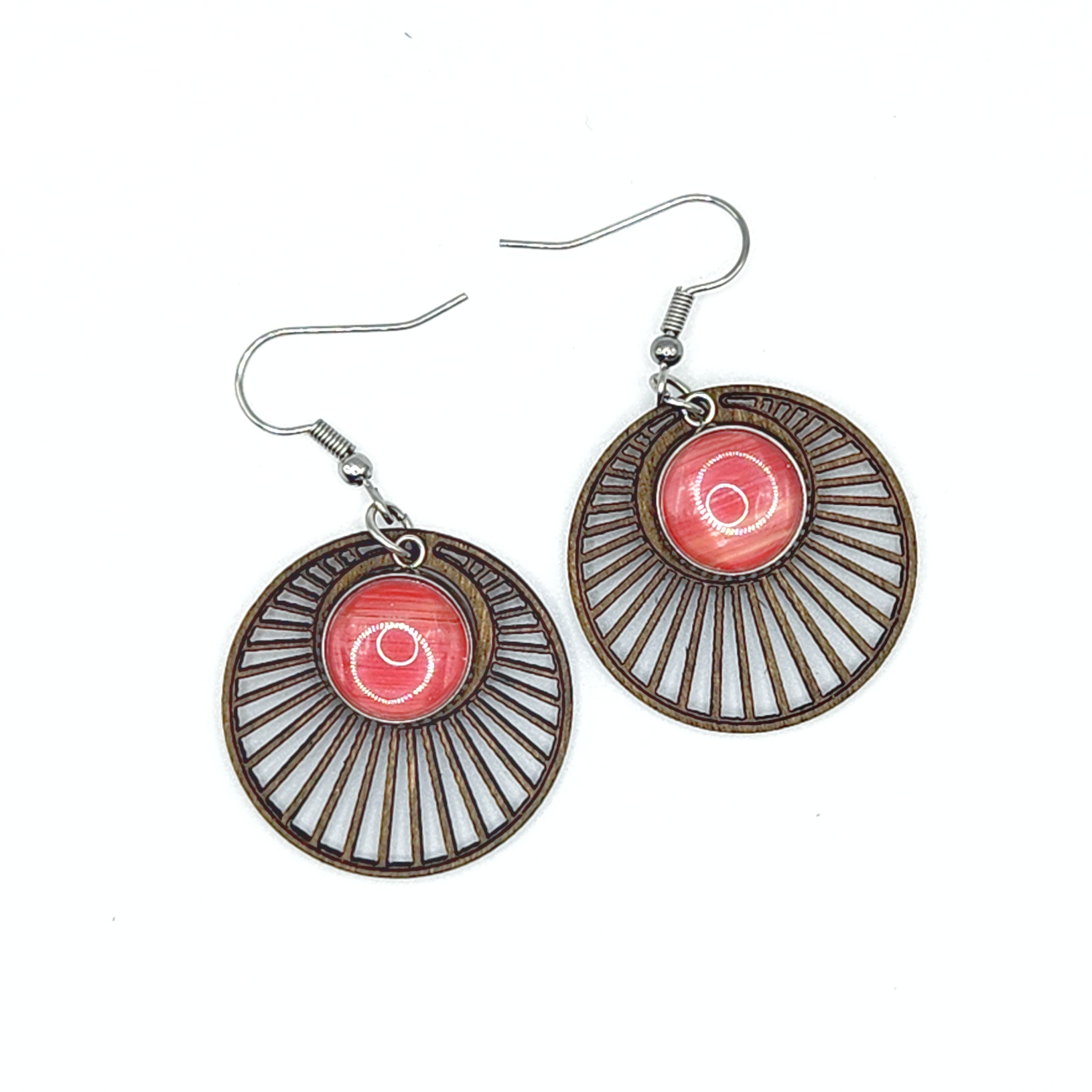 Boucles d'oreilles marqueterie de paille de seigle – Fait main France (Copie)