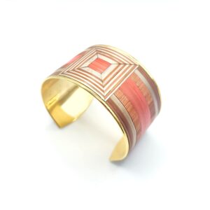 Bracelet en marqueterie de paille