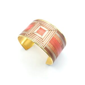 Bracelet en marqueterie de paille