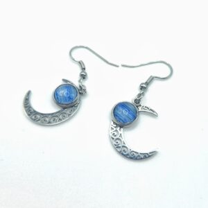 Boucles d'oreilles en marqueterie de paille